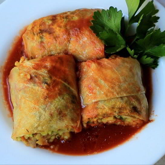 Рецепт постные голубцы с шампиньонами