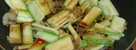 гречневая лапша соба с кабачками. Шаг 4