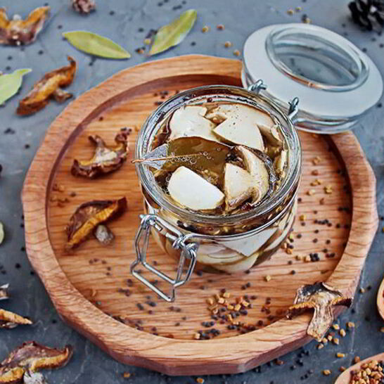 Рецепт белые грибы в маринаде с пажитником и горчицей