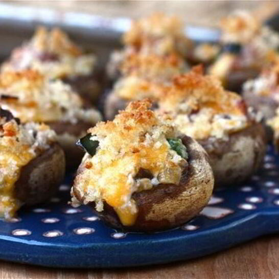 Рецепт фаршированные шампиньоны с пепперони