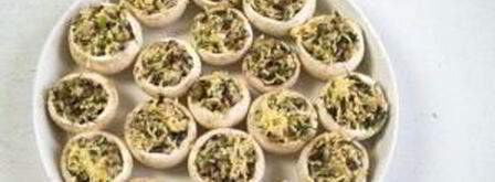 фаршированные шампиньоны с сыром и зеленью. Шаг 6