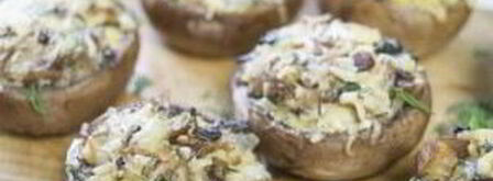 фаршированные шампиньоны с сыром и зеленью. Шаг 7