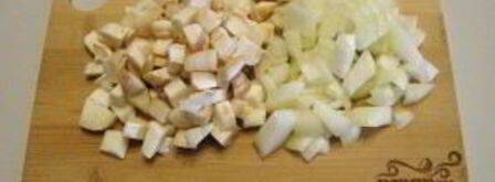 фаршированные шампиньоны в духовке с сыром. Шаг 3