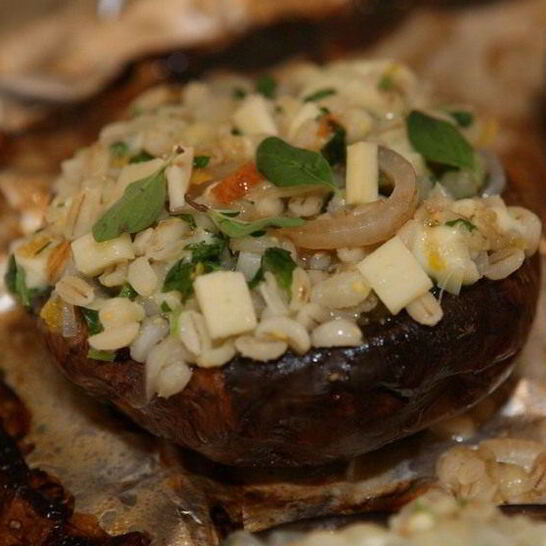 Рецепт грибы, фаршированные перловкой