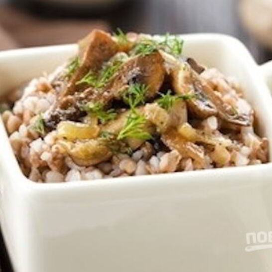 Рецепт грибы с гречкой