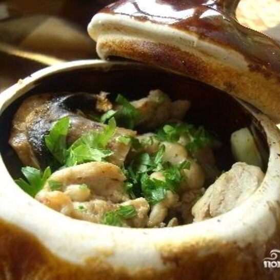 Рецепт грибы в горшочках