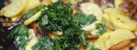 лисички с кабачками жареные. Шаг 6