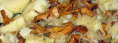 лисички с картошкой жареные. Шаг 2