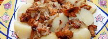 лисички с картошкой жареные. Шаг 3