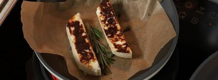 лисички с жареным адыгейским сыром. Шаг 3