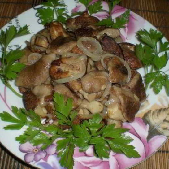 Рецепт маслята, жареные с луком