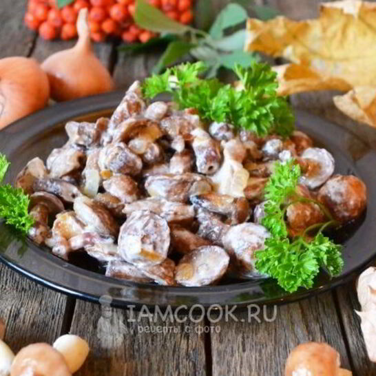 Рецепт маслята жареные в сметане