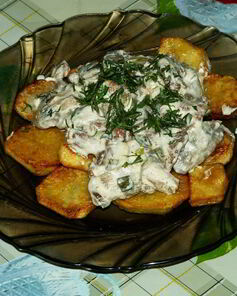 Подосиновики, тушеные в сметане