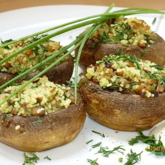 Рецепт шампиньоны, фаршированные кускусом
