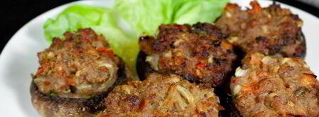 шампиньоны, фаршированные мясом. Шаг 8