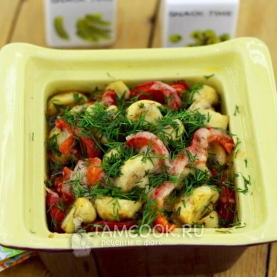 Рецепт шампиньоны с болгарским перцем и пармезаном