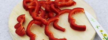 шампиньоны с болгарским перцем и пармезаном. Шаг 4