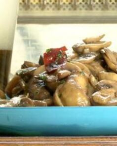 Шампиньоны с чесноком