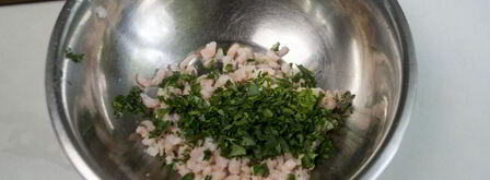 шампиньоны с креветками. Шаг 2