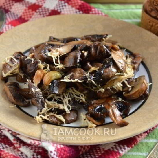 Рецепт шампиньоны, запеченные с сыром и чесноком