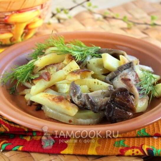 Рецепт вешенки жареные с картошкой