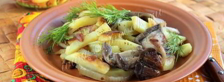 вешенки жареные с картошкой. Шаг 10