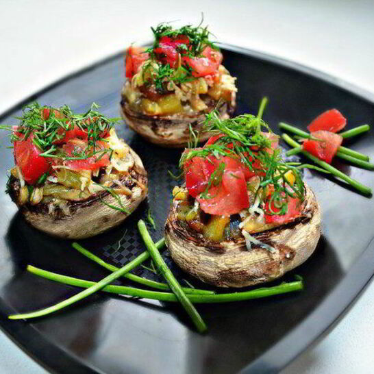 Рецепт запеченные фаршированные шампиньоны