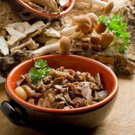 Рецепт запеченные грибы с чесноком и травами