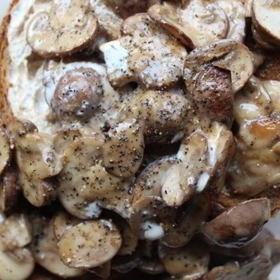 Рецепт жареные грибы с сыром