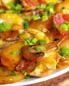 Жареные маслята с картошкой