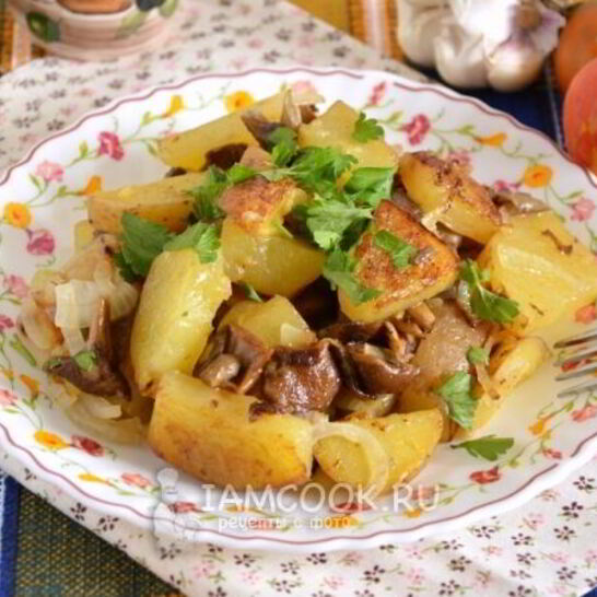 Рецепт жареные опята с картошкой