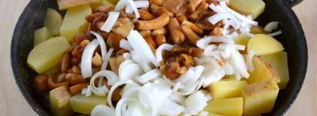 жареные опята с картошкой. Шаг 7