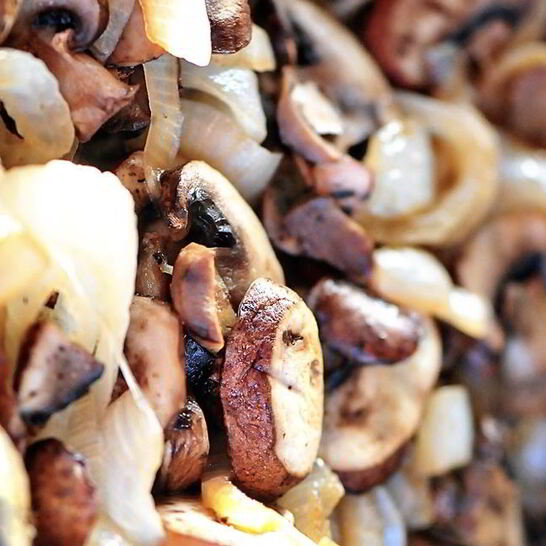 Рецепт жареные шампиньоны с луком