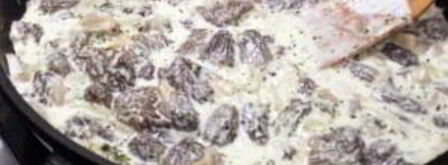 жареные сморчки в сметане. Шаг 7