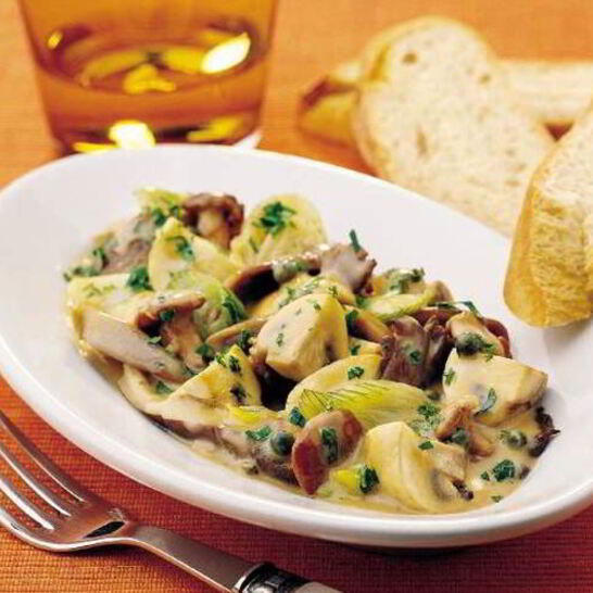 Рецепт грибной гуляш в винно-перечном соусе