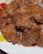 Гуляш из куриной печени