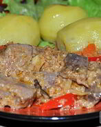 Гуляш из печени