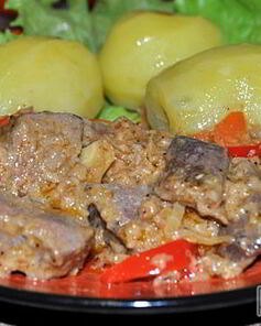 Гуляш из печени