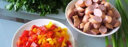 гуляш из сосисок. Шаг 2