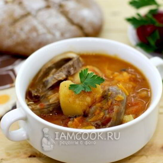 Рецепт гуляш из свиного сердца