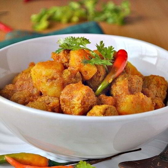 Рецепт гуляш соевый с помидорами