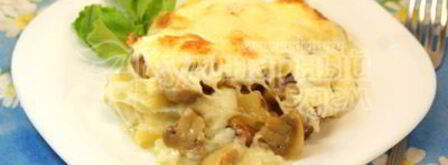 картофельное пюре под шампиньонами. Шаг 9