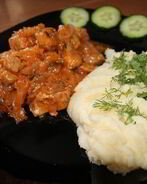 Картофельное пюре со свининой