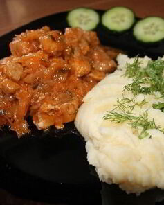 Картофельное пюре со свининой