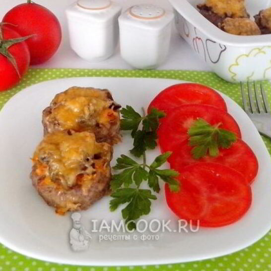 Рецепт котлеты-гнезда с грибами и сыром