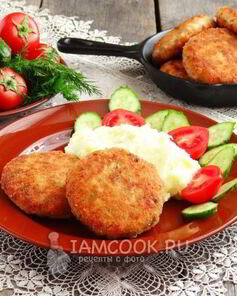 Котлеты из кеты с плавленым сыром