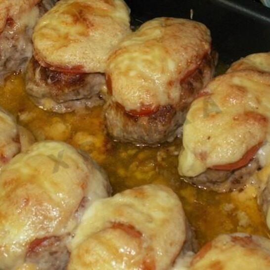 Рецепт котлеты под шубой запеченные помидоры с фаршем в духовке