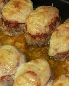 Котлеты под шубой запеченные помидоры с фаршем в духовке