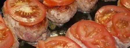 котлеты под шубой запеченные помидоры с фаршем в духовке. Шаг 4