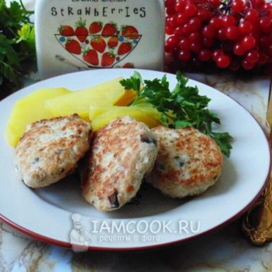 Рецепт куриные котлеты с грибами и квашеной капустой